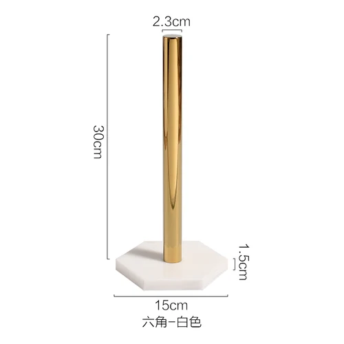 Черная столешница креативный держатель рулона держатель для кухонных салфеток мраморный позолоченный держатель для бумаги органайзер для туалетной бумаги стеллаж для хранения - Цвет: White 1