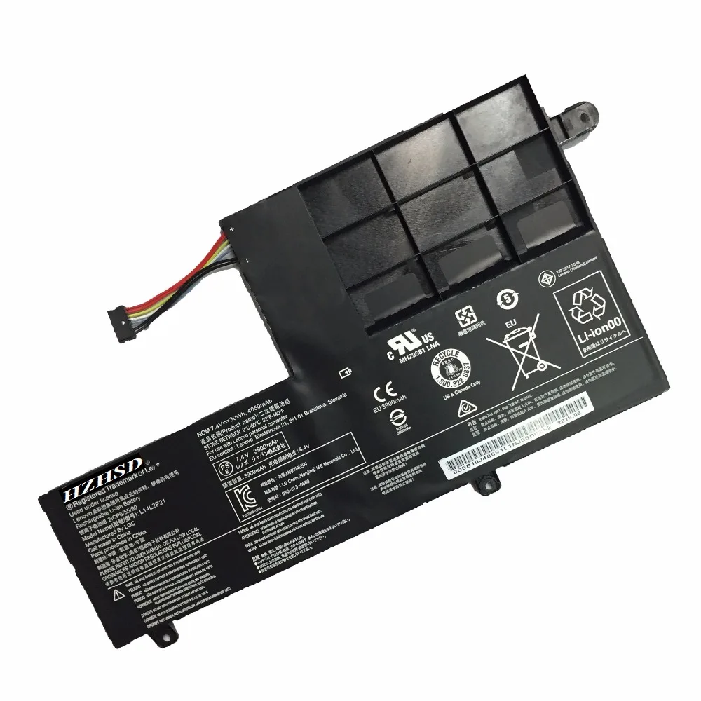Новый оригинальный аккумулятор L14L2P21 для ноутбука 7 4 В 30 Вт/ч LENOVO Yoga 500-14ISK