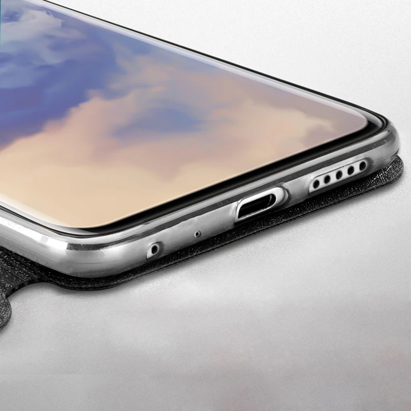 Mofi чехол для телефона Oneplus 7 Pro s Оригинальный силиконовая рамка кожаный задний