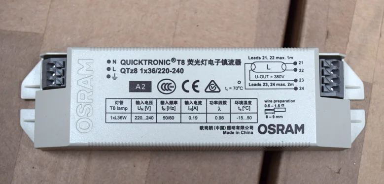 Флуоресцентный электронный балласт QTZ8 1X36W T8 для ламп и фонарей типа I|lamp electronic