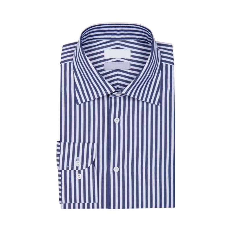 dark blue Shenrun Мужская рубашка на заказ из хлопка с длинными рукавами, сделанная на заказ для мужчин, свадебная деловая вечеринка, офисная работа, мужские классические рубашки - Цвет: dark blue