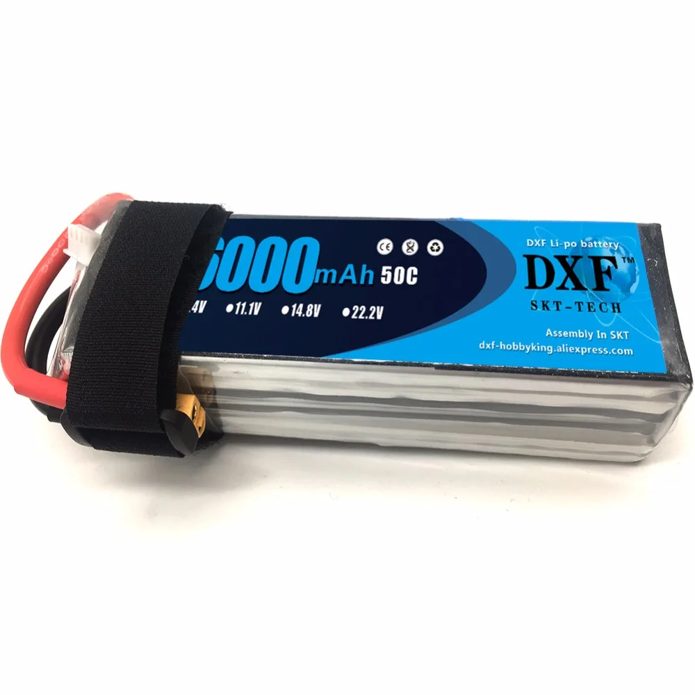 DXF Lipo батарея 6S 22 2 V 6000mAh 50C Max 100C для радиоуправляемого дрона FPV Вертолет uav