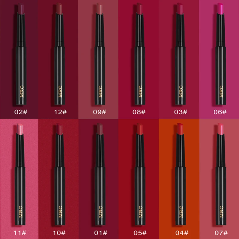 Водостойкая стойкая красная бархатная матовая помада MRC карандаш для женщин