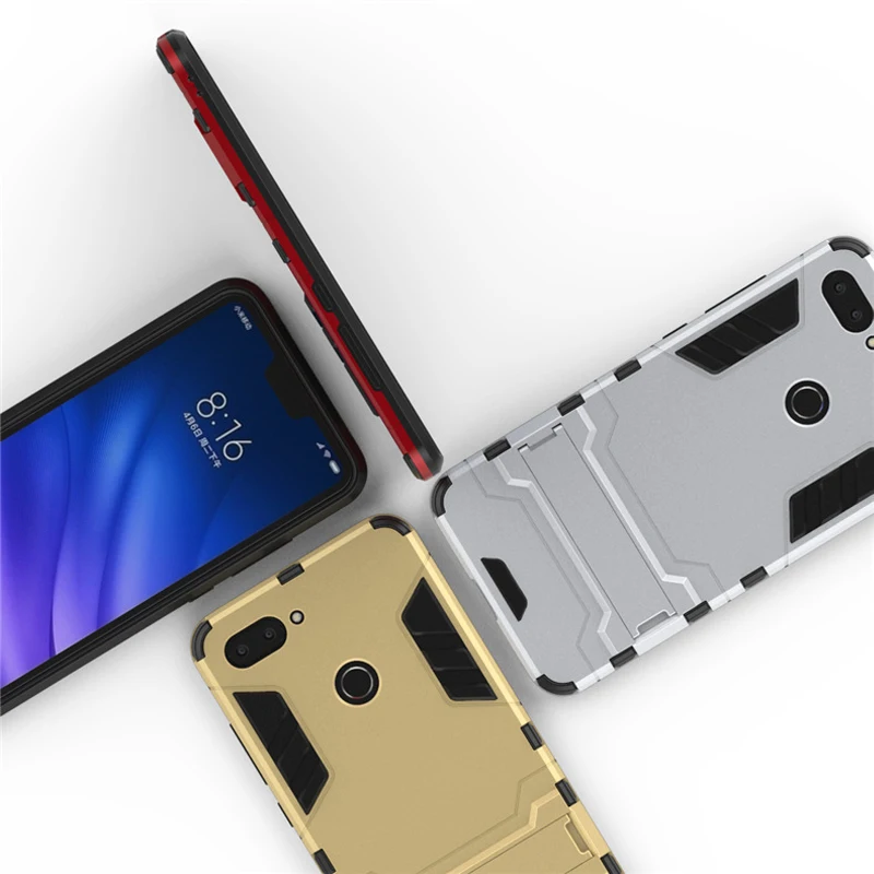 Бронированный защитный чехол Железного человека для телефона xiaomi 8Lite ТПУ Рамка