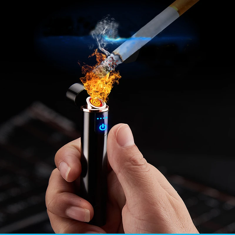 2019new Мини Портативный двойной дуги зарядка через USB отпечатков пальцев