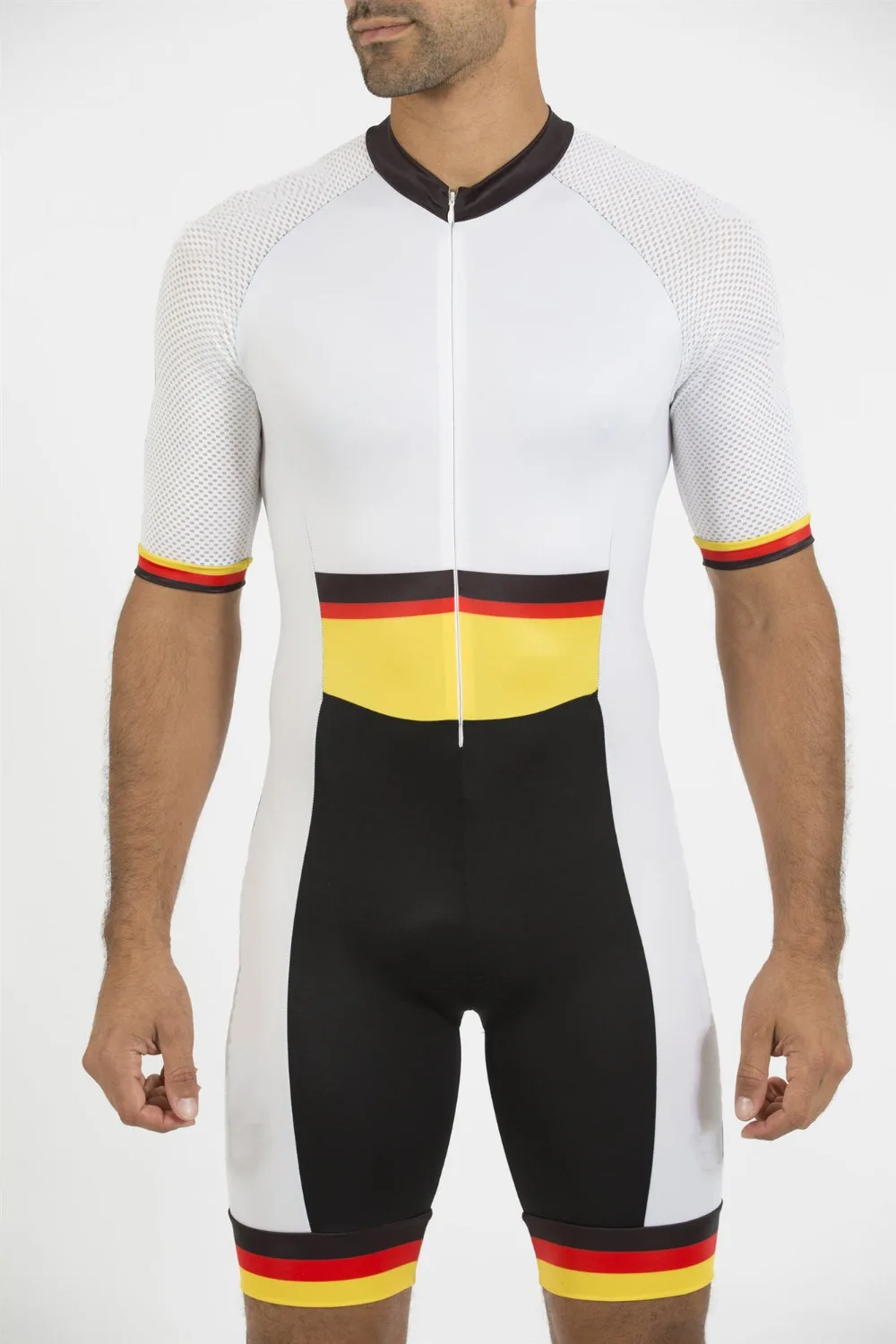 Германия Команда PRO Speedsuit велокостюм Мужская одежда для триатлона, занятий спортом Ropa Ciclismo Maillot цельный купальник