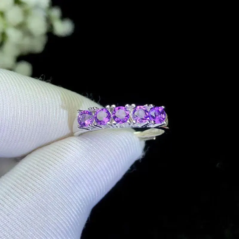 Кольцо из серебра 925 пробы с аметистом 100%|Кольца| |