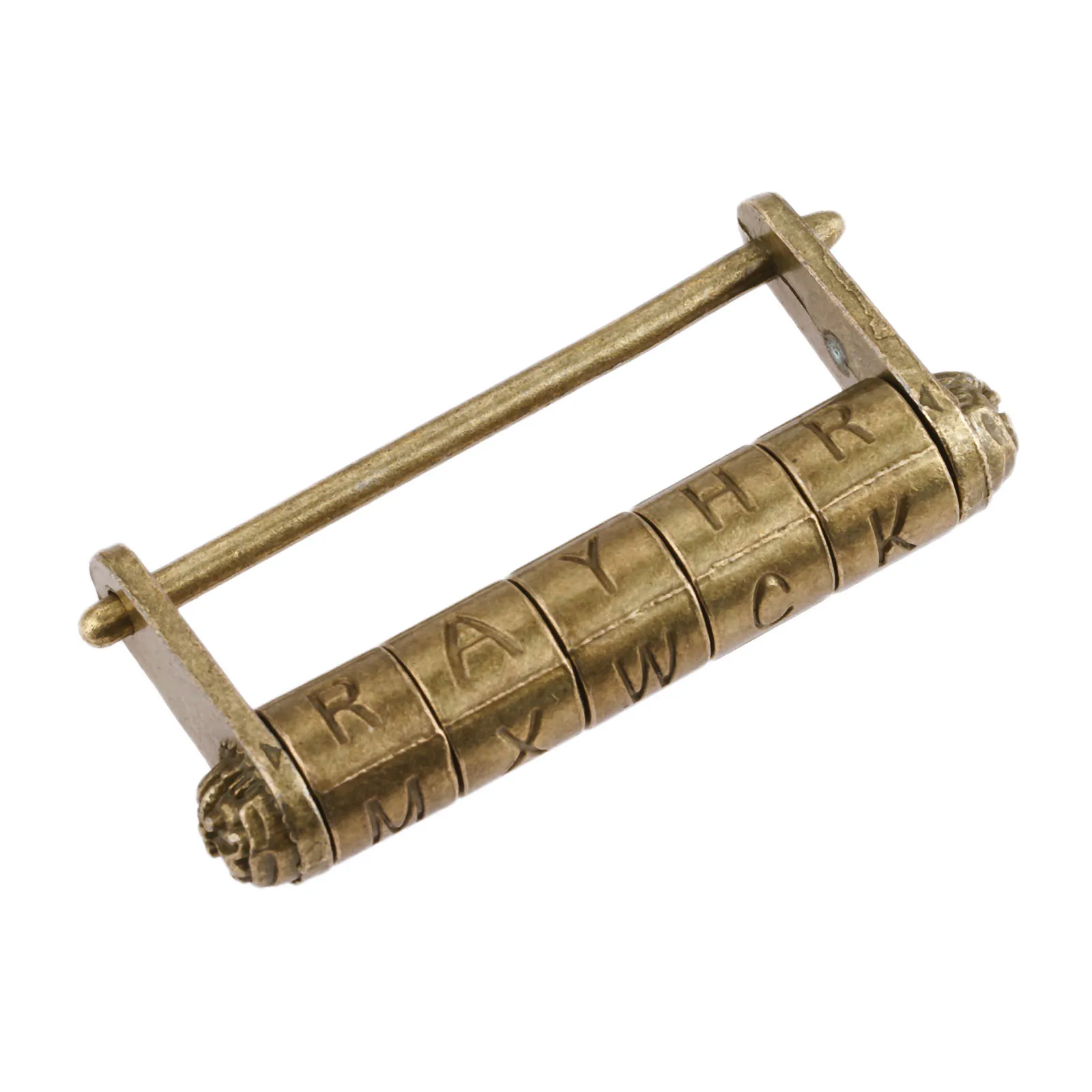 Цинковый сплав китайский старинный бронзовый замок с ключом ретро кодовый