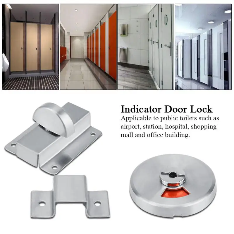 Индикатор для туалета дверной замок ванной с индикатором и винтовым