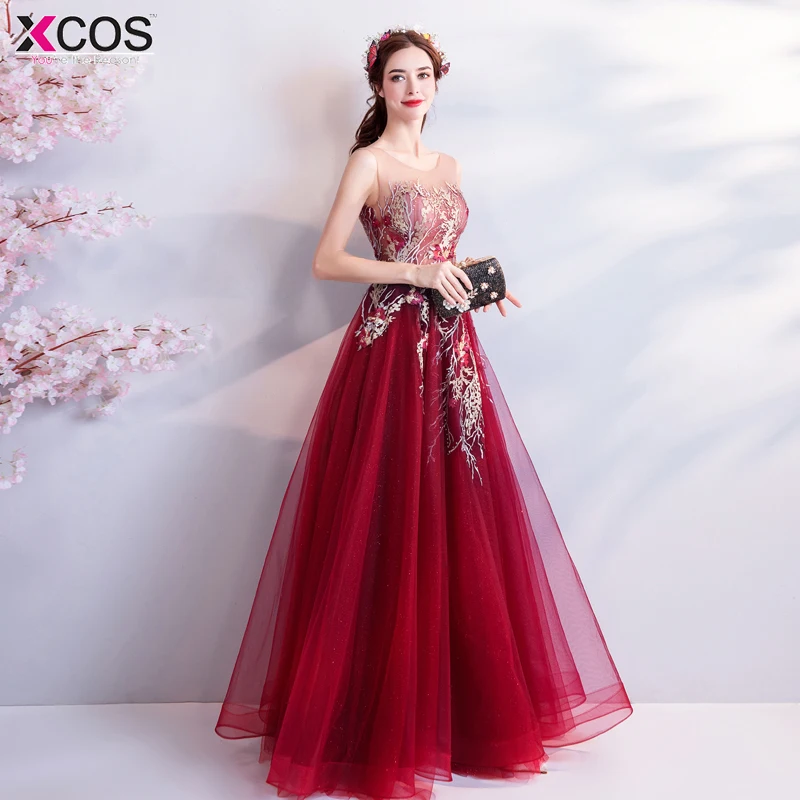 Элегантные прозрачные красные платья для выпускного 2018 платье А-образного