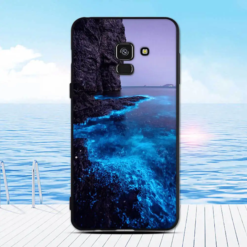 Чехол для телефона Samsung galaxy A8 2018 мягкий силиконовый чехол-накладка защитный чехол