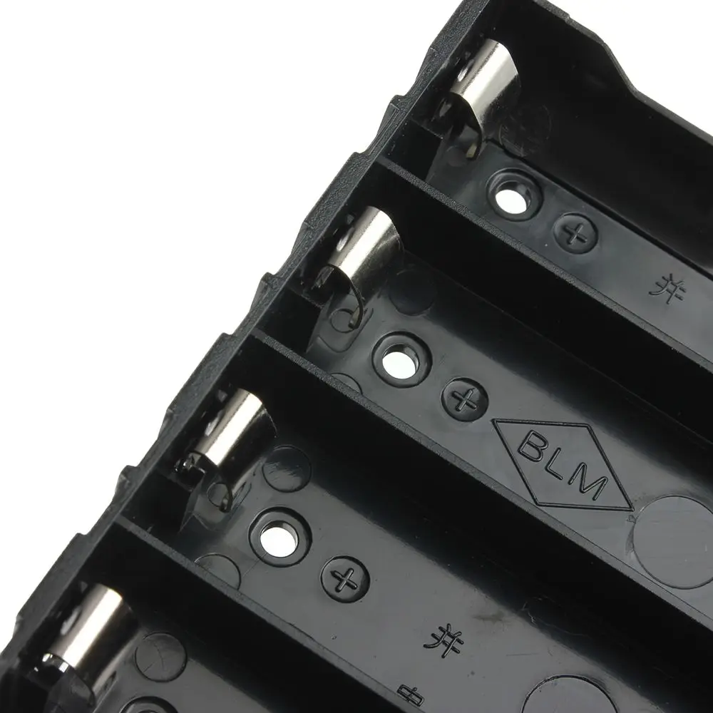 

1X DIY Black Storage Box Holder Case For 4 x 18650 3.7V Rechargeable Batteries