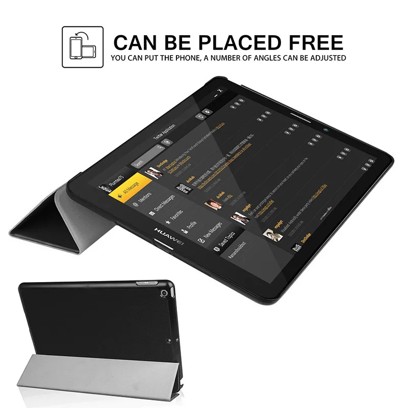 CucKooDo 200Pcs/lot Ultra Slim Smart Shell Standing Cover with Auto Wake / Sleep Feature for Huawei MediaPad T3 8.0 inch | Компьютеры и