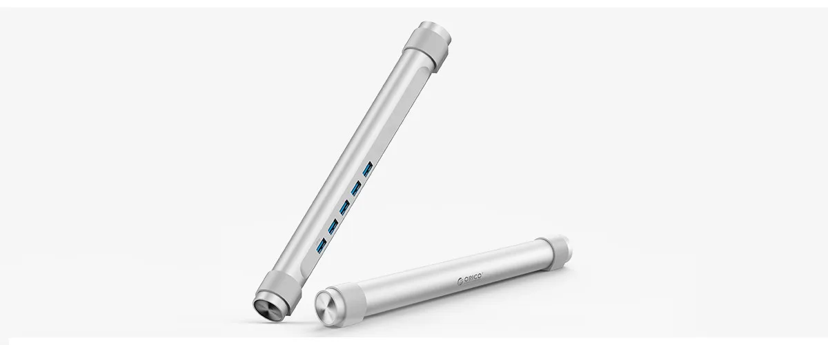 ORICO USB 3,0 концентратор с держателем для ноутбука, функция ABS, Круглый, 4 порта, концентратор для Apple, ноутбука MAC, идеально серебристый usb-разветвитель