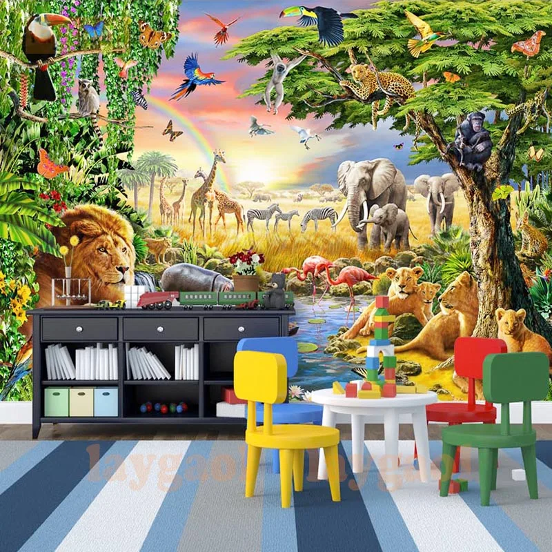 Нетканая настенная Бумага пользовательские фото стены росписи 3D мультяшный