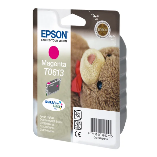 Epson Singlepack Magenta T0613 DURABrite Ultra Ink оригинал чернила на пигментной основе пурпурный -Stylus