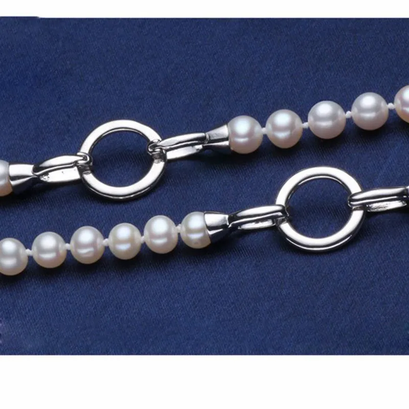 Женское жемчужное ожерелье ZHIXI белое Двухслойное из натурального пресноводного