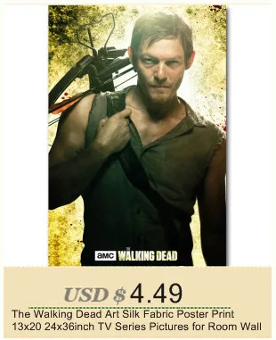 The Walking Dead художественная шелковая ткань постер печать 13x20 20x30 дюймов ТВ сериал фотографии для украшения стен комнаты Рик Дэрил 042
