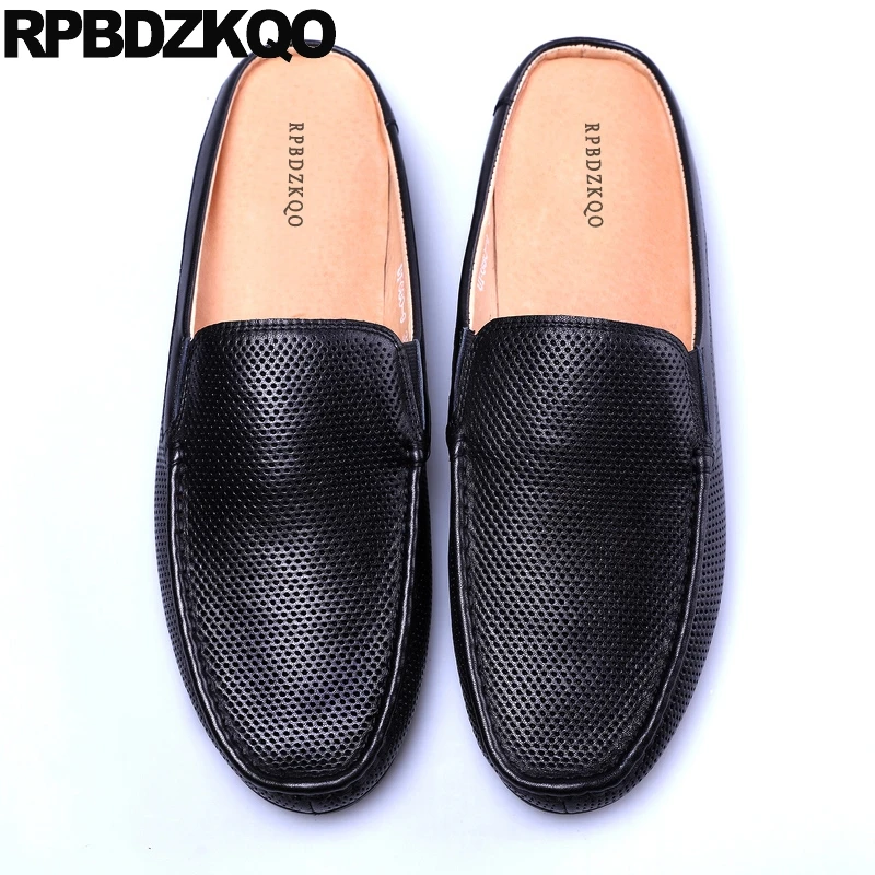 Мокасины мужские из натуральной кожи дышащие с вырезами | Обувь