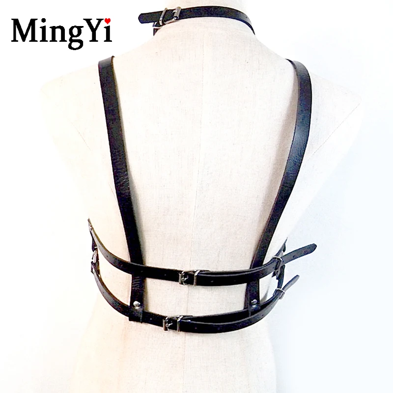 Полный набор ремней для тела из искусственной кожи, БДСМ, эротический бандаж, женский сексуальный готический бюстгальтер, подвязка на бедро, пояс, нижнее белье