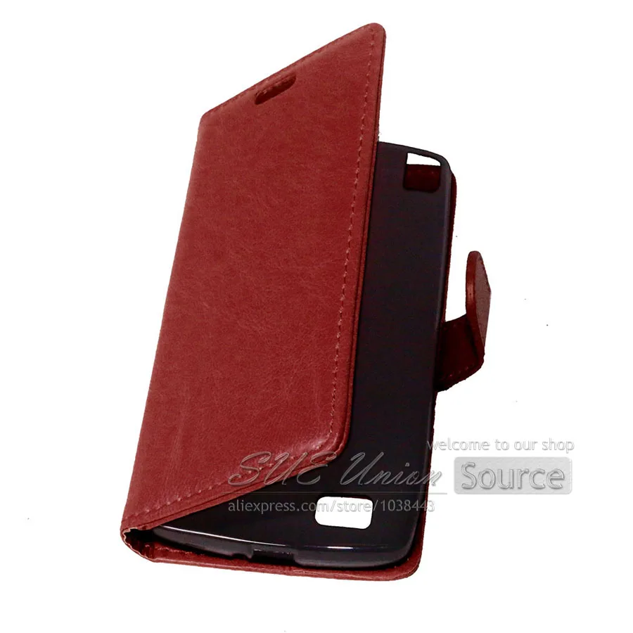 brown Подставка держатель для карт Кожаный чехол-книжка для LG Leon C40 4G LTE H340N H324 чехол для телефона задняя крышка аксессуары для телефонов - Цвет: brown