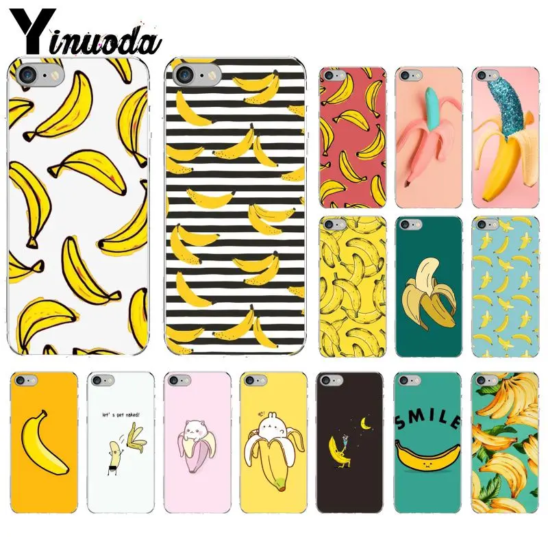 Милый и интересный DIY защитный чехол Yinuoda с фруктами бананами для Apple iPhone 8 7 6 6S Plus X