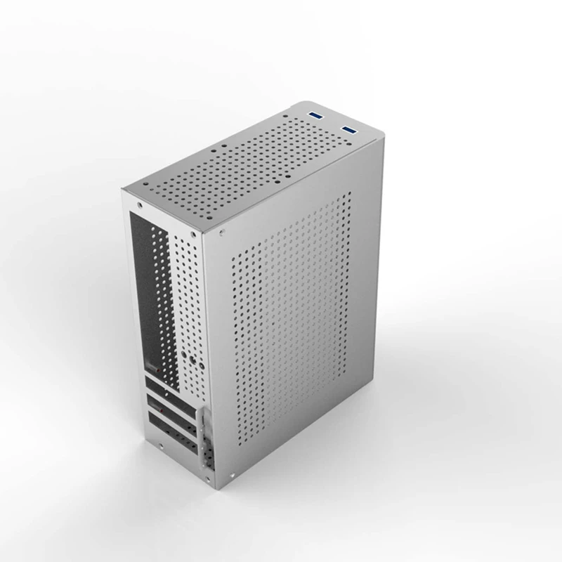 Чехол для компьютера Tower PC Gamer Mini ITX безопасный шкаф HTPC Чехол настольный игровой алюминиевый тонкий корпус поддерживает GPU нож карты