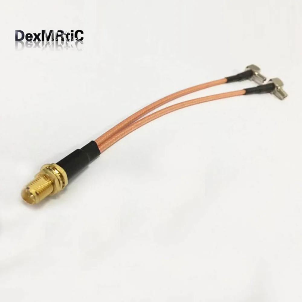 1 шт. SMA Female To 2X TS9 мужской сплиттер Сумматор RG316 коаксиальный кабель 15 см для huawei e5332