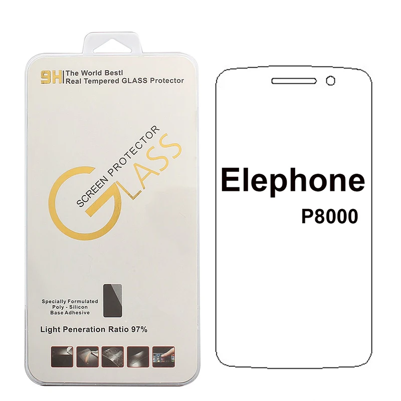 Закаленное стекло для Elephone P9000/P8000/ P7000/ P6000 /P3000 /Vowney lite закаленное 9H 2.5D