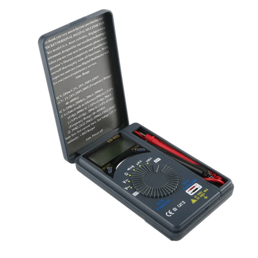 Профессиональный карманный цифровой мультиметр AC/DC с ЖК дисплеем мини