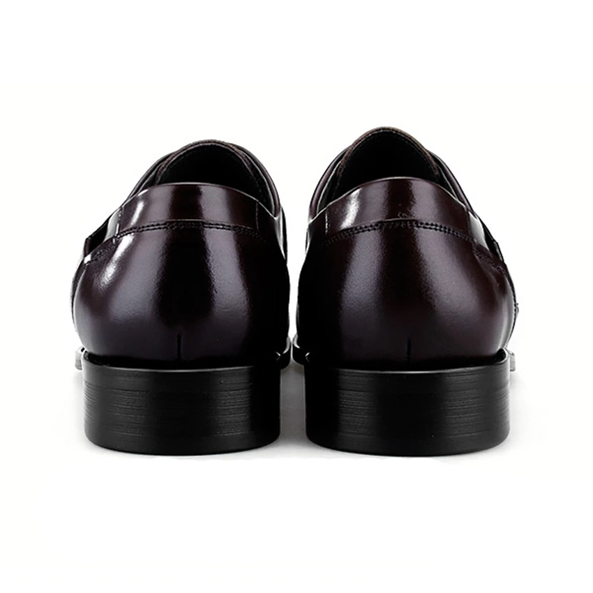 Мужские деловые туфли из натуральной воловьей кожи с круглым носком ручной