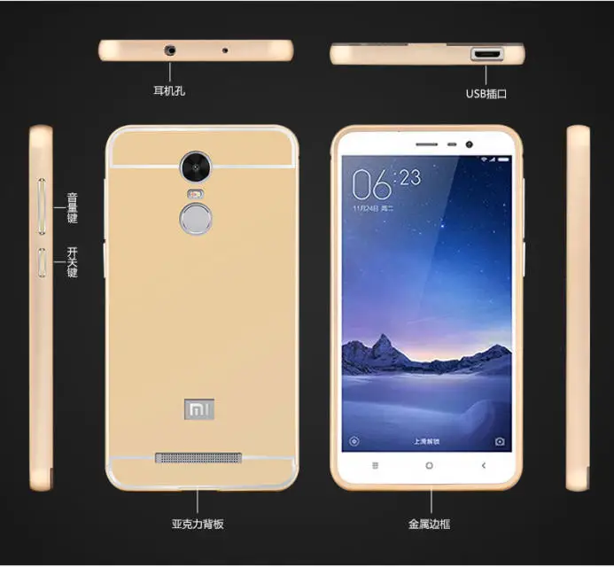 Новый Для Xiaomi Редми Примечание 3 Pro Премьер-Задняя Крышка Корпуса и алюминиевый