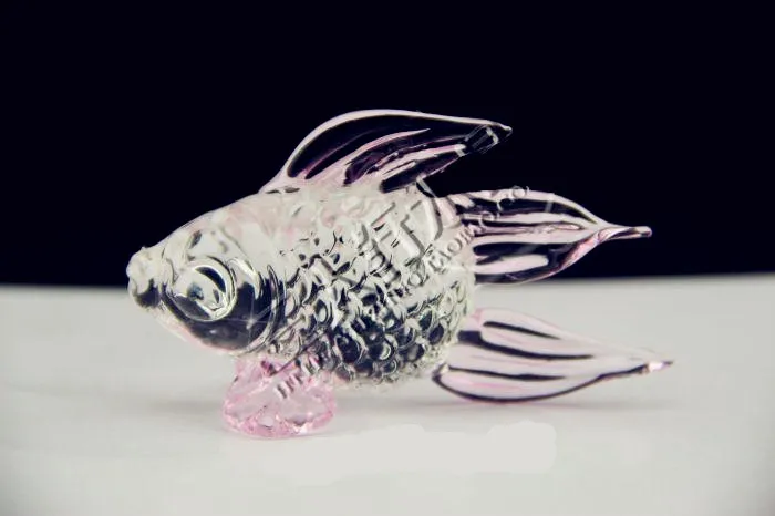 Crystal fish glass bead counter decoration gift furnishing articles mobile photography decor items | Дом и сад