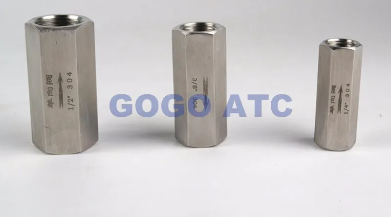 Обратный клапан 1/" 1/4" 3/" 1/2" 3/" 1" дюймовый Внутренняя резьба SS304 нержавеющая сталь высокотемпературный кислотостойкий односторонний обратный клапан