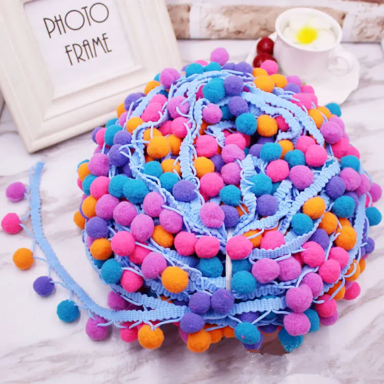 1-5 ярдов помпон бахрома кружевная лента отделка шар ткань Сделай Сам шитье