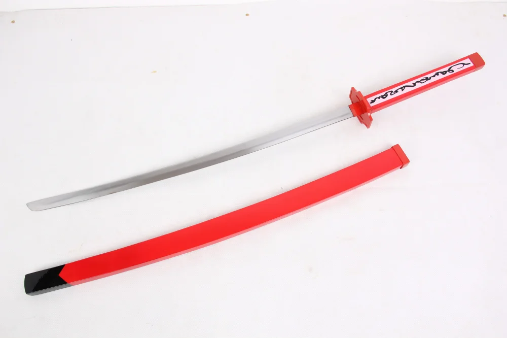 Akame ga KILL! Cosplay Sword Japanese Anime Game Katana Carbon Steel Blade - Цвет: Красный