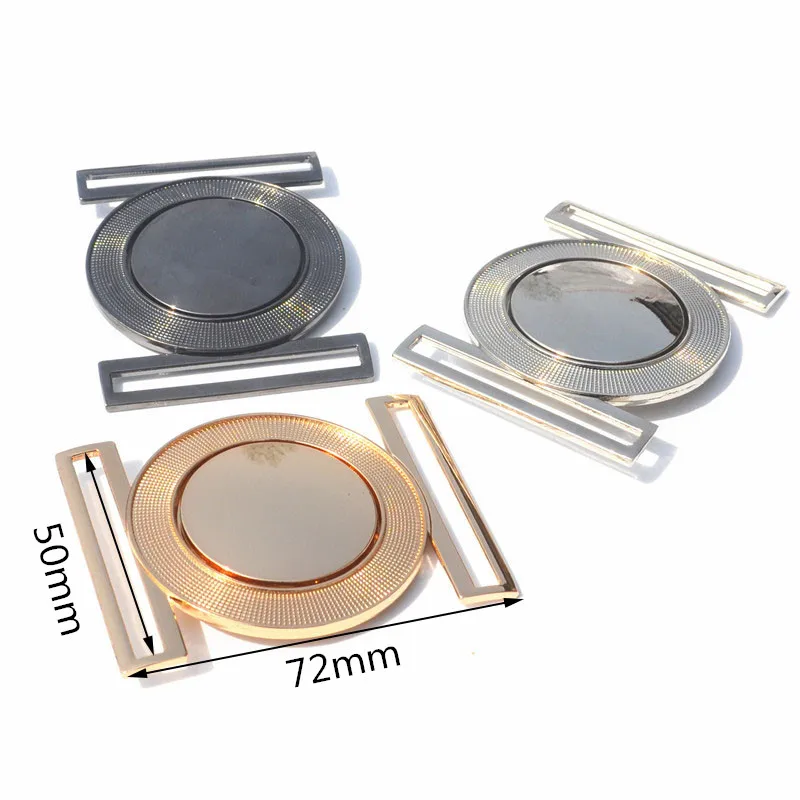 2sets metal belt interlock buckle for women dress coat DIY bag garment fashion decoration round buttons | Дом и сад