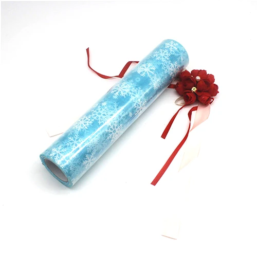 Sky blue 27 см X 10 лет Снежинка блестящая стекающаяся снег тюль рулон органзы ткань юбка пачка свадебный подарок вечерние принадлежности украшения - Цвет: Sky blue