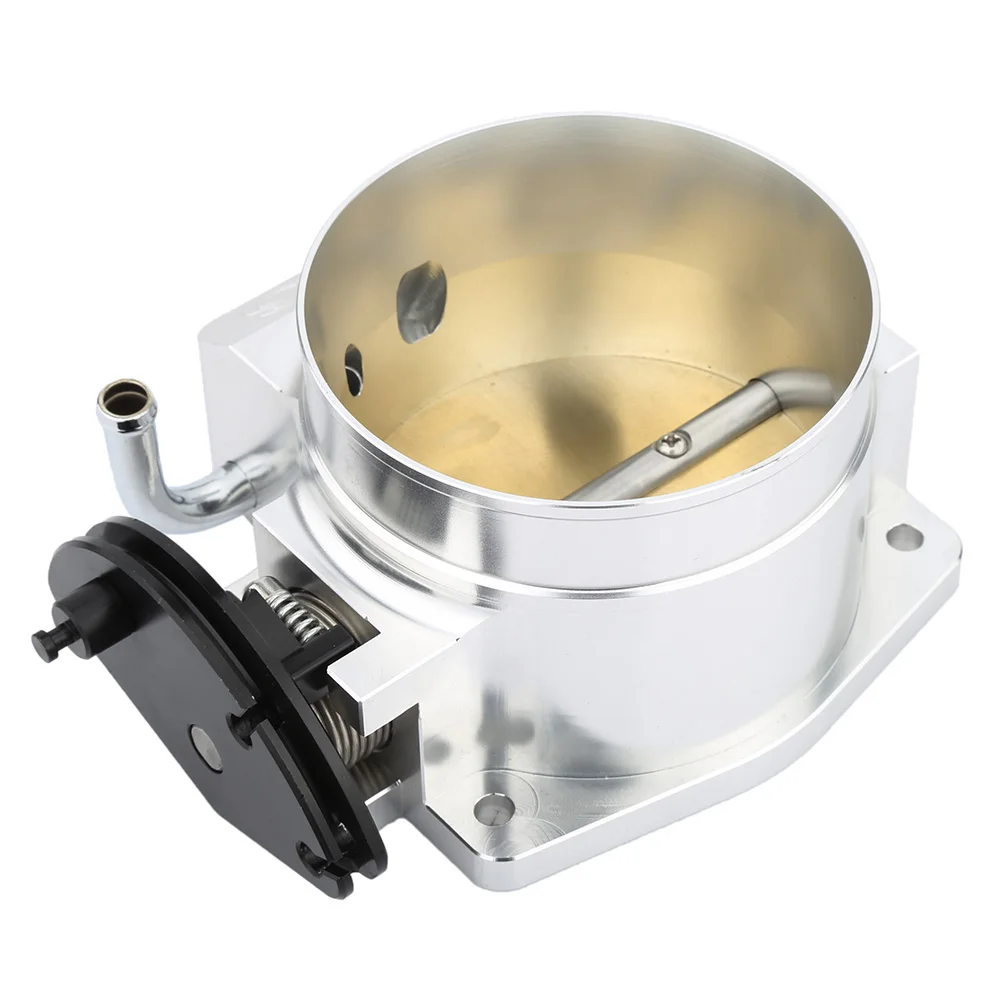 102mm silver Алюминий 92 мм 102 мм дроссельная заслонка для GM LS1 LS2 LS3 LS6 LSX TB1021S черный серебристый - Цвет: 102mm silver