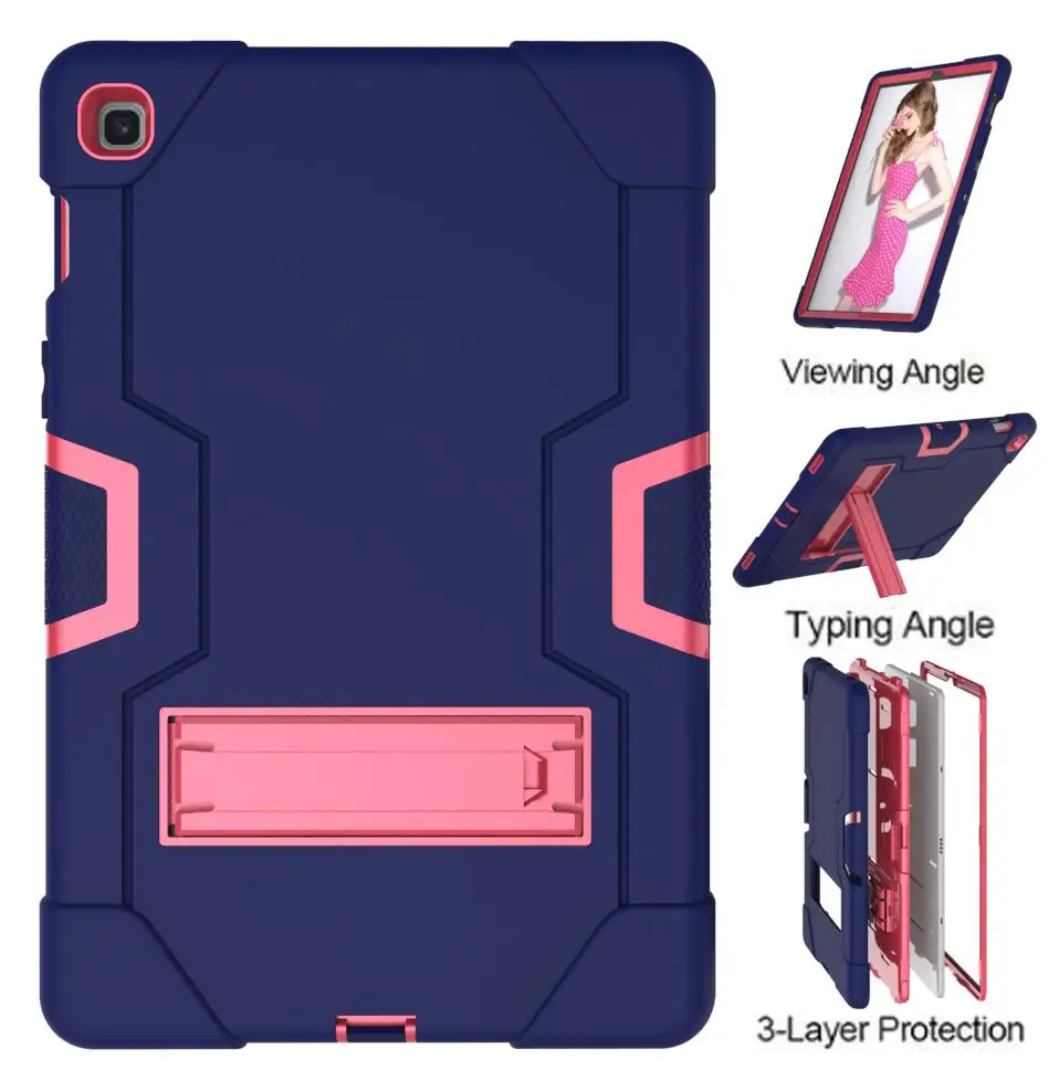 Shockproof Case for Samsung Galaxy Tab S5e 10.5 Case Cover T720 T725 SM-T720 SM-T725 Tablet Shell Funda Coque with Stand Holder - Цвет: D