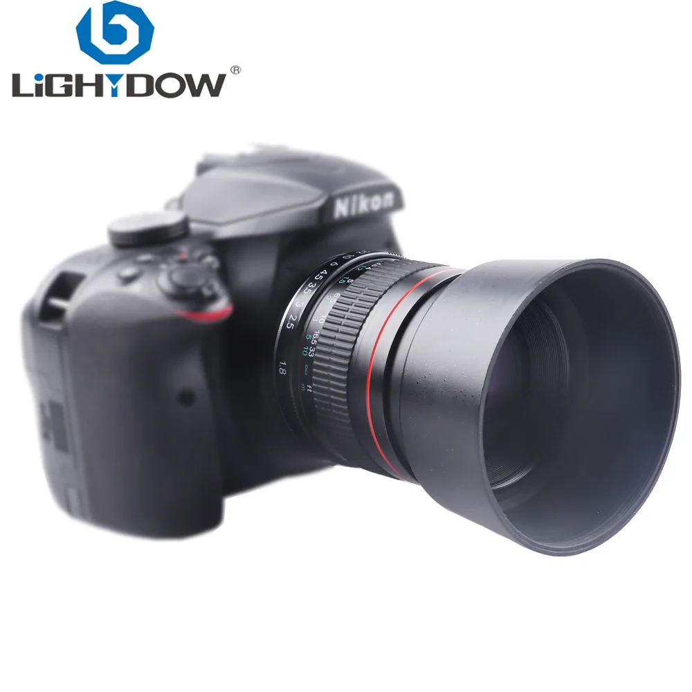 Lightdow 85 мм F/1,8 Средний телеобъектив для портретной камеры для Nikon D4S D800 D600 D7000 D550 D3300 D3200 D50 D80 D90 и т. д