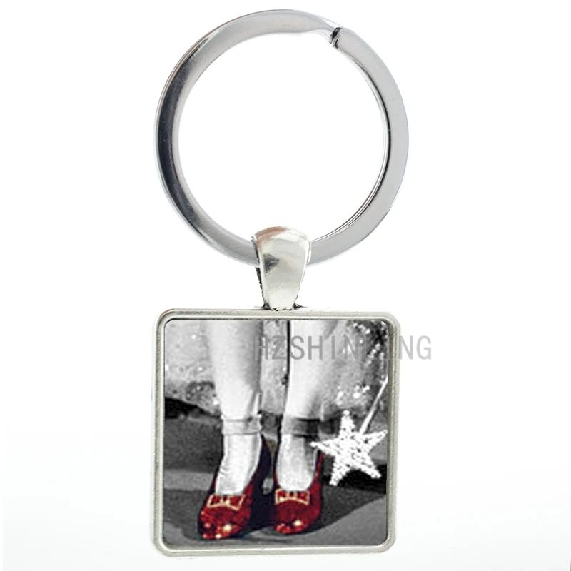 

TAFREE Elegant charming Red Dance Shoes women keychain jewelry Black And White key chain ring holder friends wedding gift AA149
