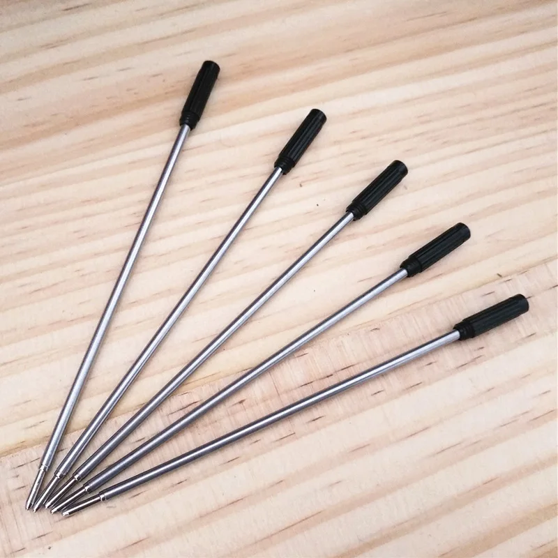 

(20 Pieces/Lot) Metal Replace Refills for Wood Ballpoint Pen 11.7 cm Length Refill 0.5 mm Black Blue Color Ink