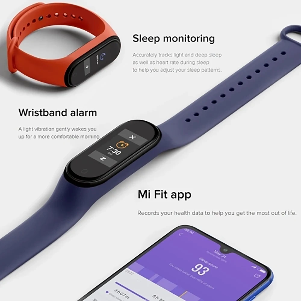 Оригинальный 2019 новейший Xiaomi mi браслет 4 Smart Band пульсометр для фитнеса 135 мА/ч