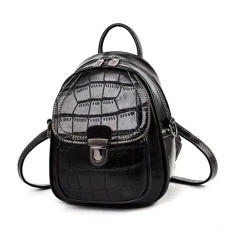 2019 School Bags Backpacks For Teen Backpack Female Mini Super Fire rocodile texture Shoulder Diagonal Portable Small Squ | Багаж и сумки