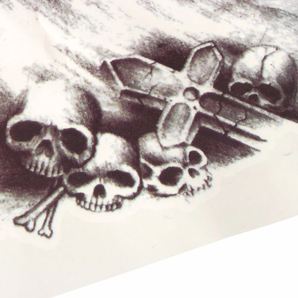 

Cool Fashion Shoulder Tattoos Punk Skull Pattern Temporary Tatto Waterproof Men Temporary Tattoo Arm Sticker Sleeve Body Tattoo