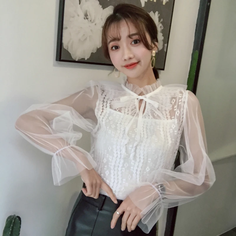 Новое поступление 2020 Весенняя блузка женская рубашка с длинным рукавом модная