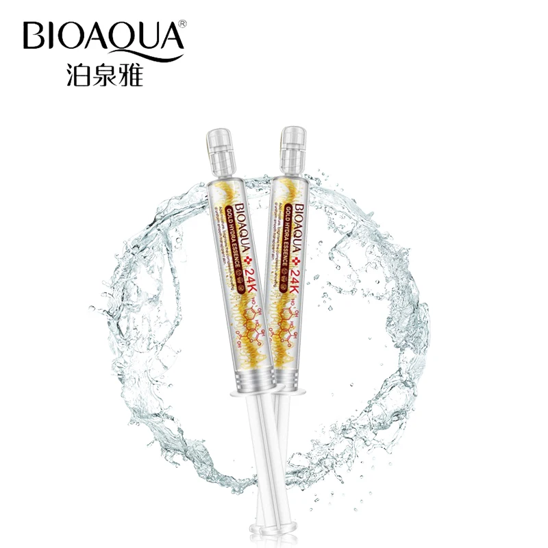 Сыворотка для лица с гиалуроновой кислотой BIOAQUA 24 к Золотая фольга глубокое