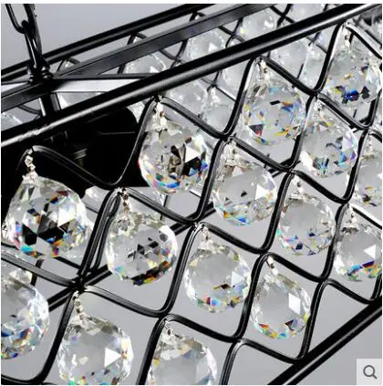 L американская прямоугольная хрустальная люстра в стиле ретро кованый железный