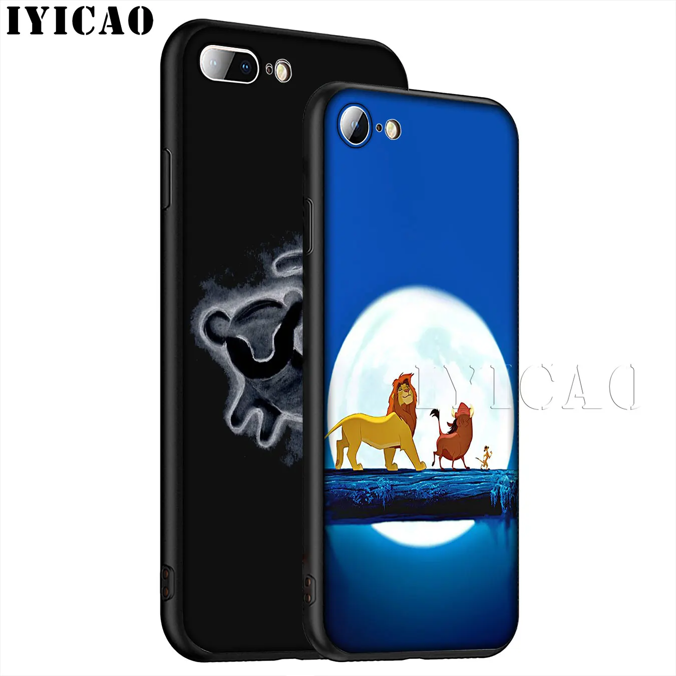 IYICAO Hakuna Matata Lion King Soft Silicone Phone Case for iPhone XR X XS 11 Pro Max 6 6S 7 8 Plus 5 5S SE TPU Black Cover |